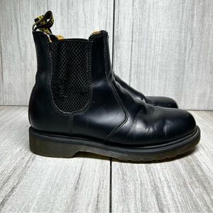 Dr. Martens Doc 2976 Slip Pull On Black Smooth Chelsea Boot Bootie Womens Size 7